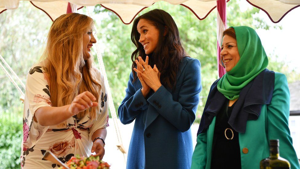 Meghan Markle with Grenfell Tower campaginers