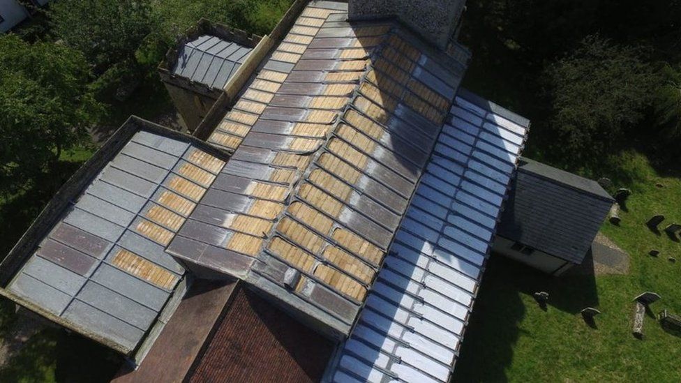 Church roof from above