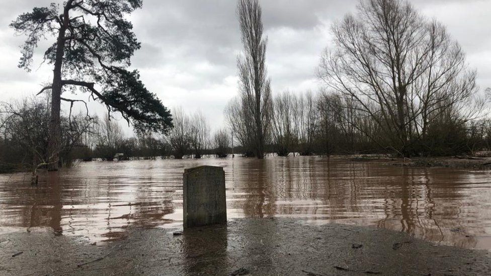 Flooded graveyard