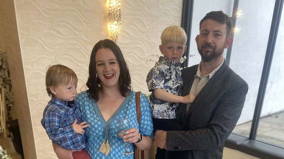 James and Gemma Bexon with their children Elijah and Jacob