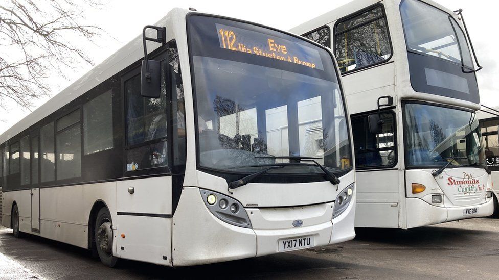 Two buses from Simonds Buses