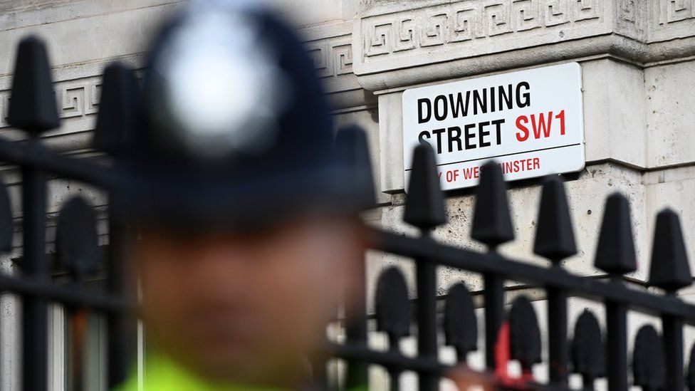 A police officer outside Downing Street