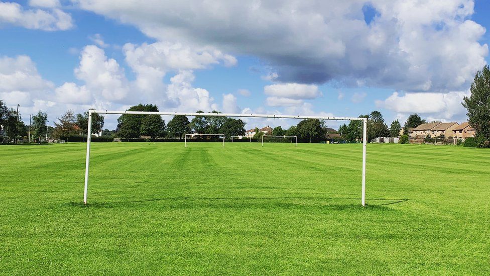 Football pitch in Coity, Bridgend