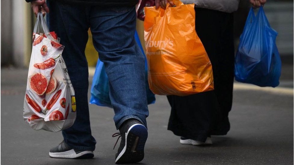 Shoppers with bags