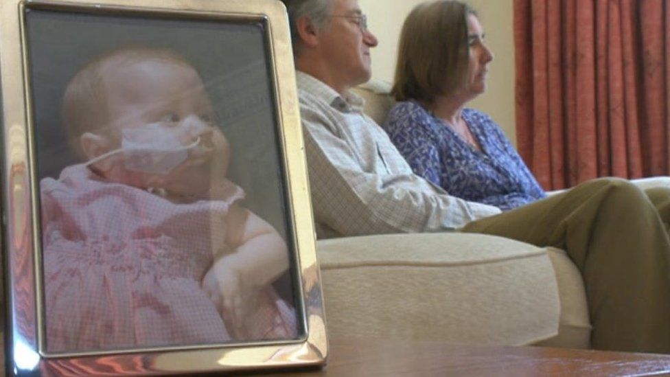 Parents sat with picture of Elizabeth Dixon