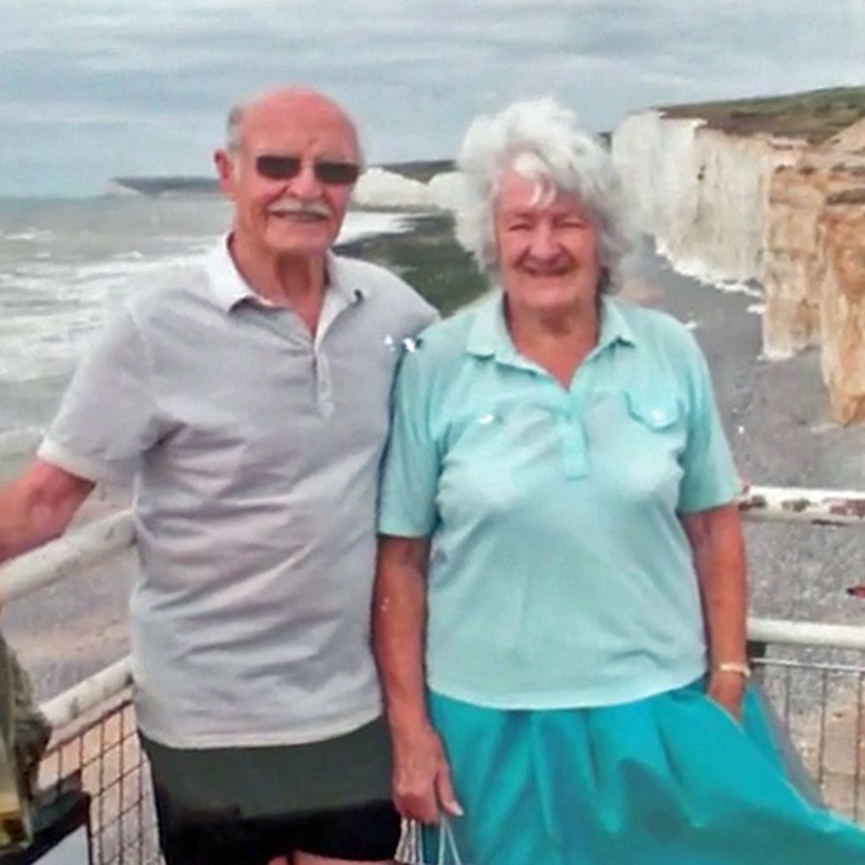 Jack and his wife Audrey near their beloved cliffs