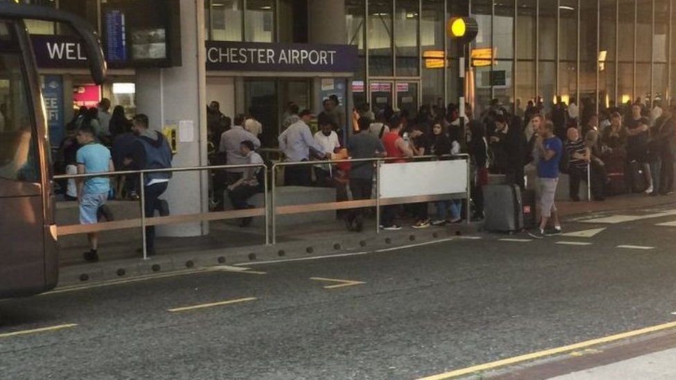 Manchester Airport Terminal Evacuated After Unattended Bag Found Bbc News 