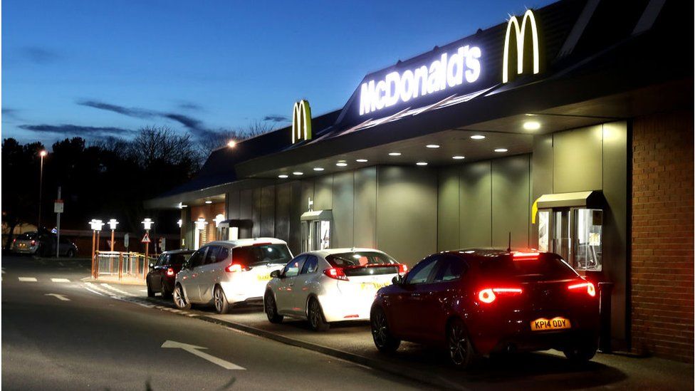 McDonalds drive through on 23 March