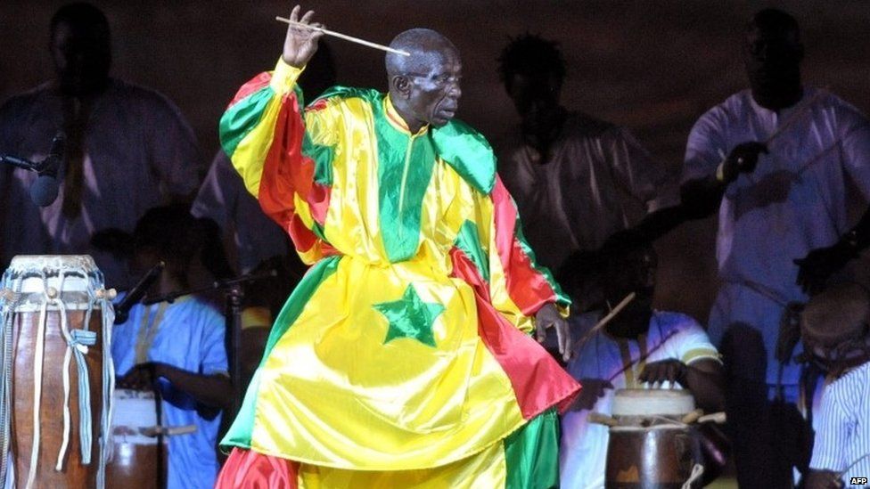 Senegalese drum master Doudou Ndiaye Rose in 2010