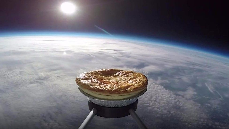 Pie above Earth
