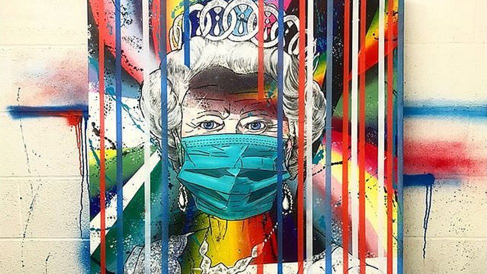 Coronavirus: Artist adds Queen in face mask to collection