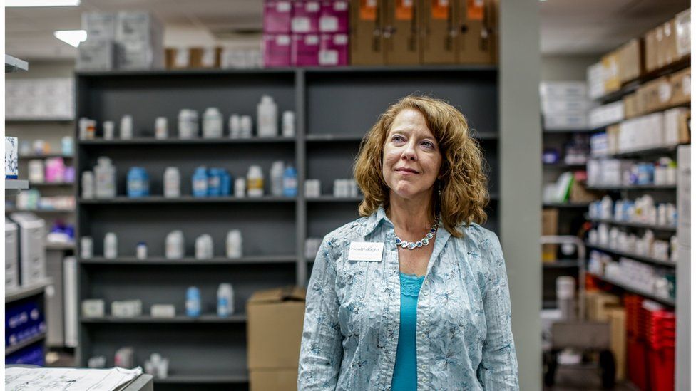 Portrait of Rhonda Francis in the pharmacy
