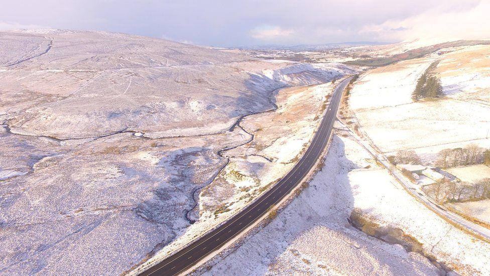 Aerial View Of Glenshane Snow