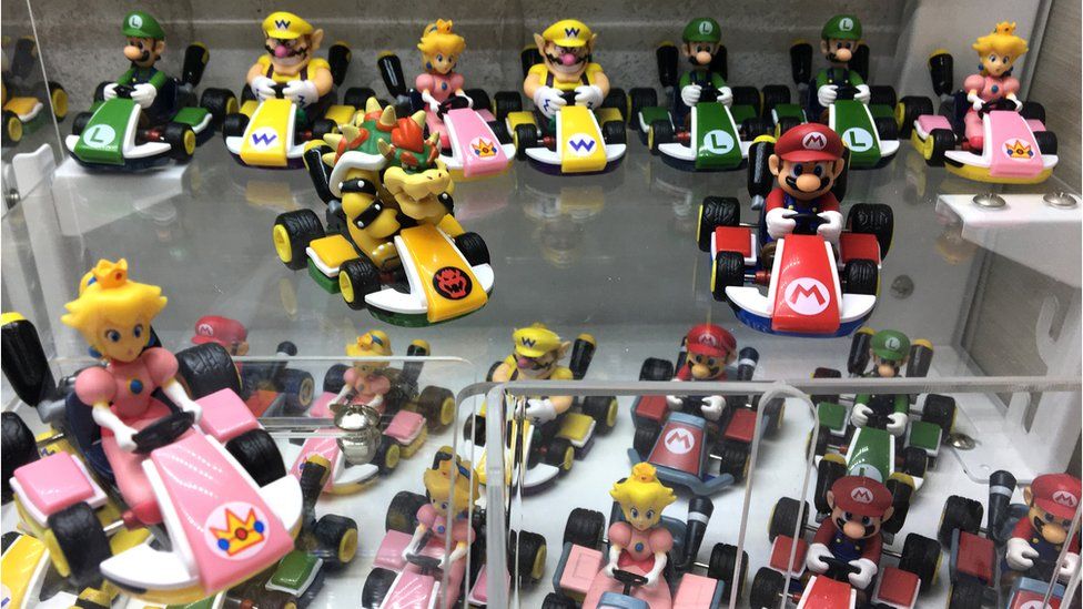 Nintendo's game character Super Mario toys are pictured at a shop in Tokyo, Japan November 13, 2019.