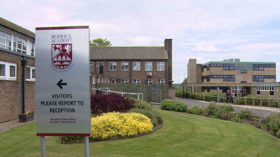 The school children who live in England but are taught in Scotland