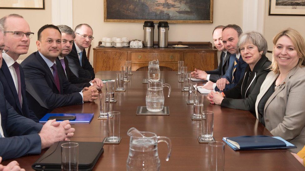 Leo Varadkar and Theresa May held talks attended by British and Irish ministers