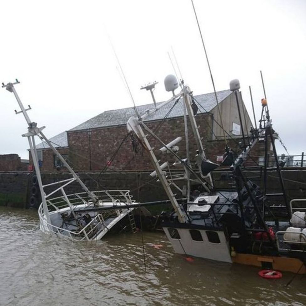 Crew of four rescued from sinking Maryport trawler BBC News