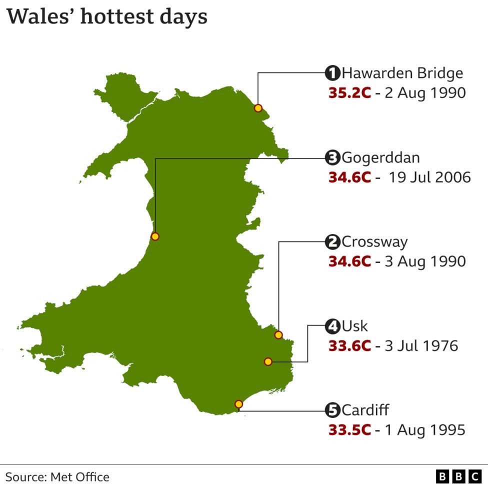 Hottest days map