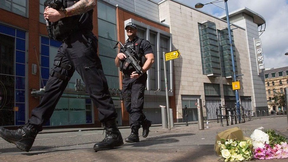 Police outside Manchester Arena after concert attack