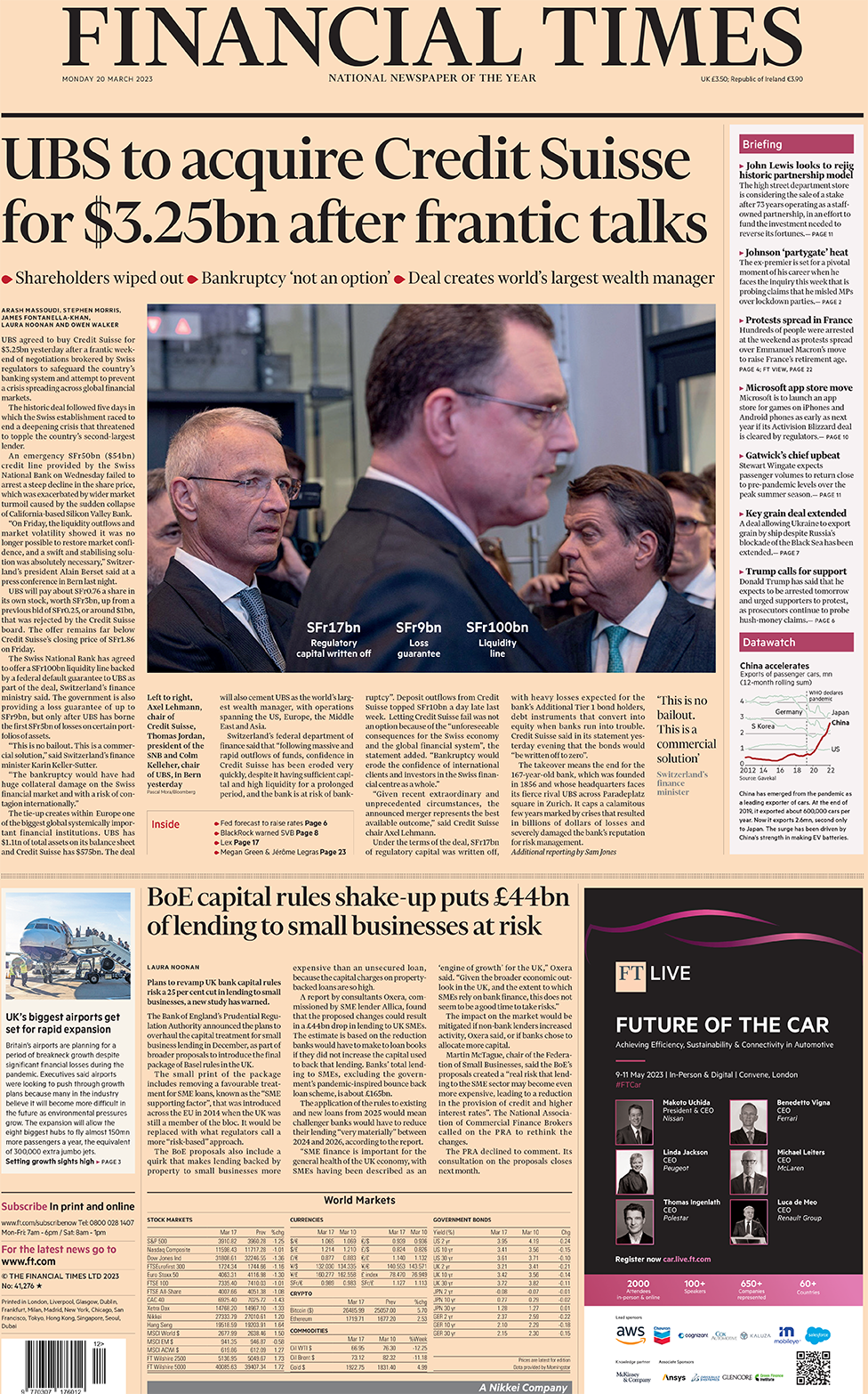 Financial Times front page