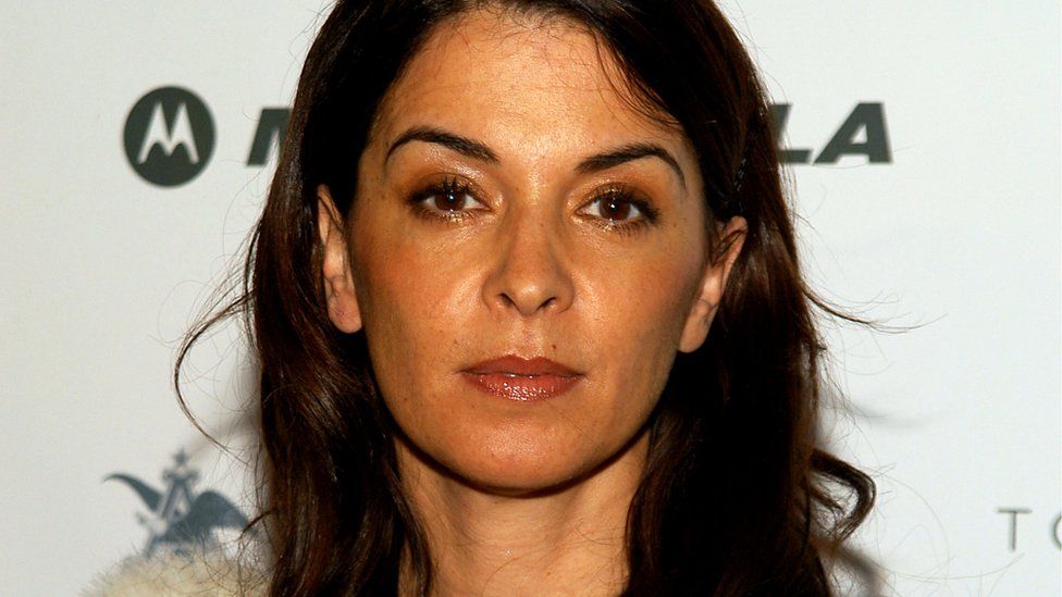 Annabella Sciorra pictured at a hip hop event in 2003