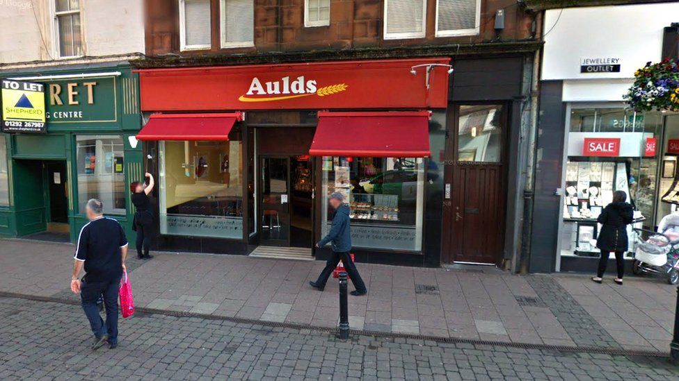 Exterior of Auld's bakery shop