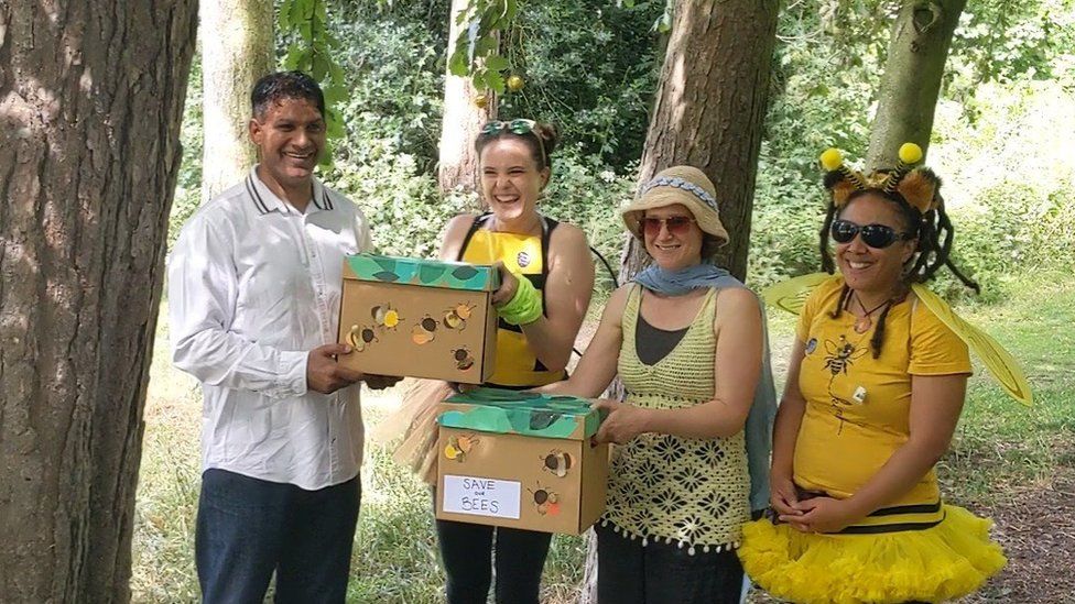 Councillor Majid Mahmood, Beth Clay, Joanna Randle and Laura Hackett.