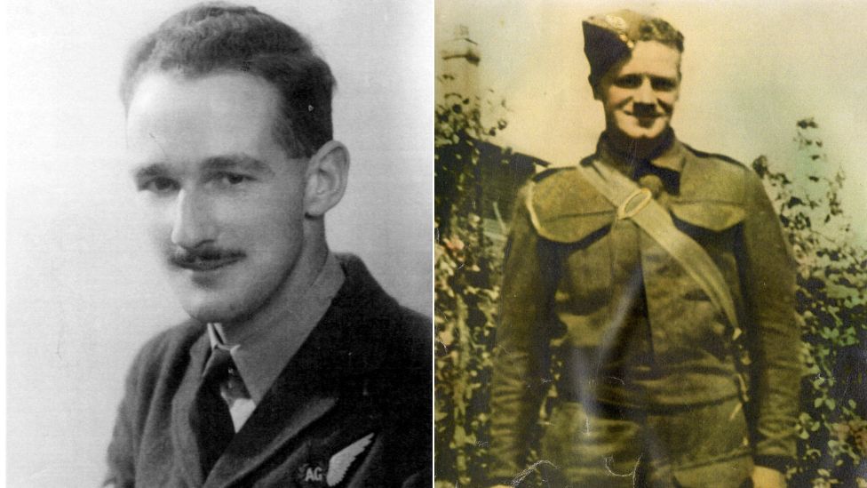 Men in WW2 uniforms - RAF and Army