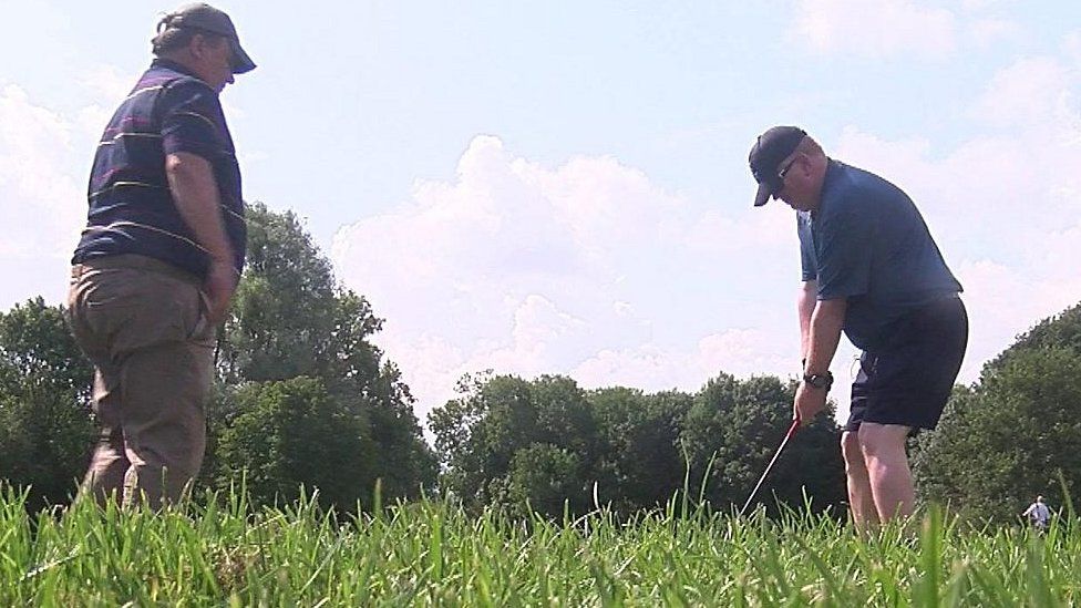 Blind golfer