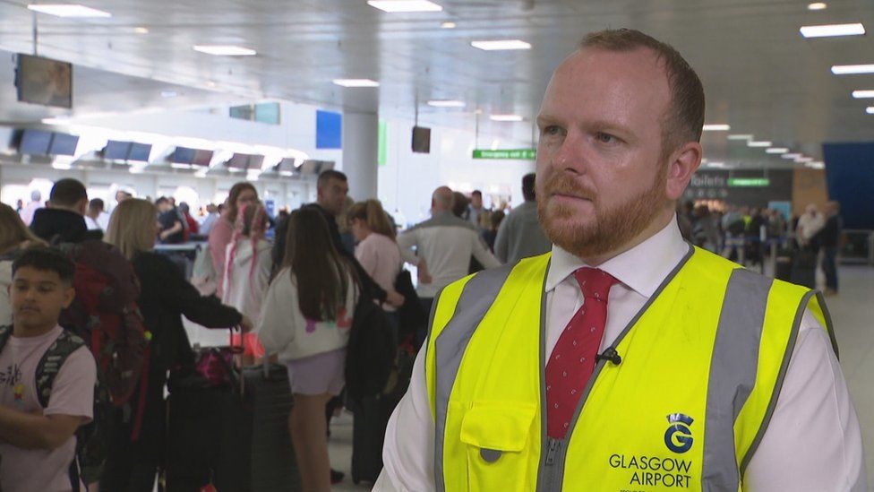Glasgow Airport's Ronald Leitch said it was very busy but they were coping well