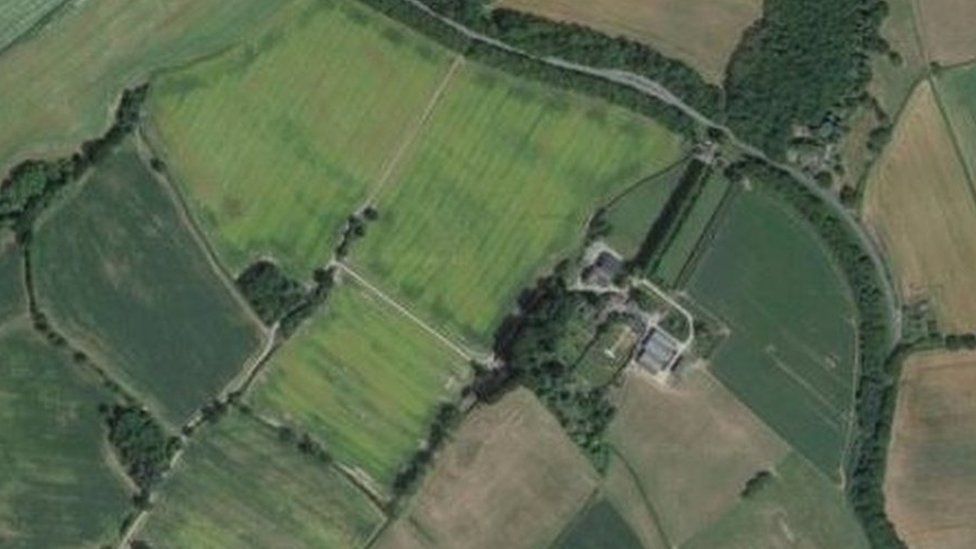 An aerial view of Whitwick Manor Farm