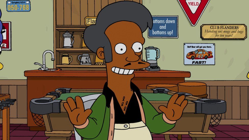 The character of Apu is seen in an episode of The Simpsons