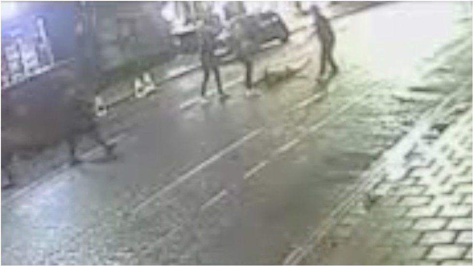 CCTV footage of fight