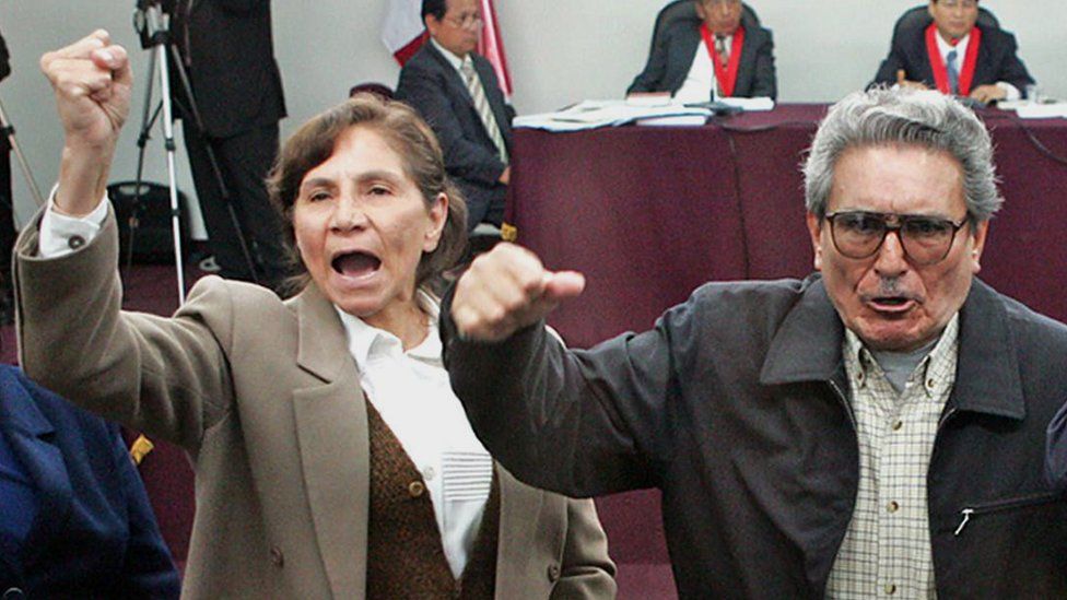 Elena Iparraguirre and Abimael Guzmán were sentenced to life in prison for treason