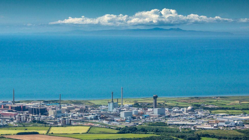 Aerial photograph of the nuclear fuel processing site of Sellafield on July 13, 2017