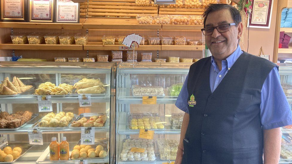 Raj Patel, owner of Vegetarian Food Studio in Cardiff
