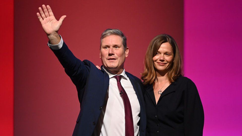 Sir Keir Starmer and his wife Victoria at the 2021 Labour Party Conference