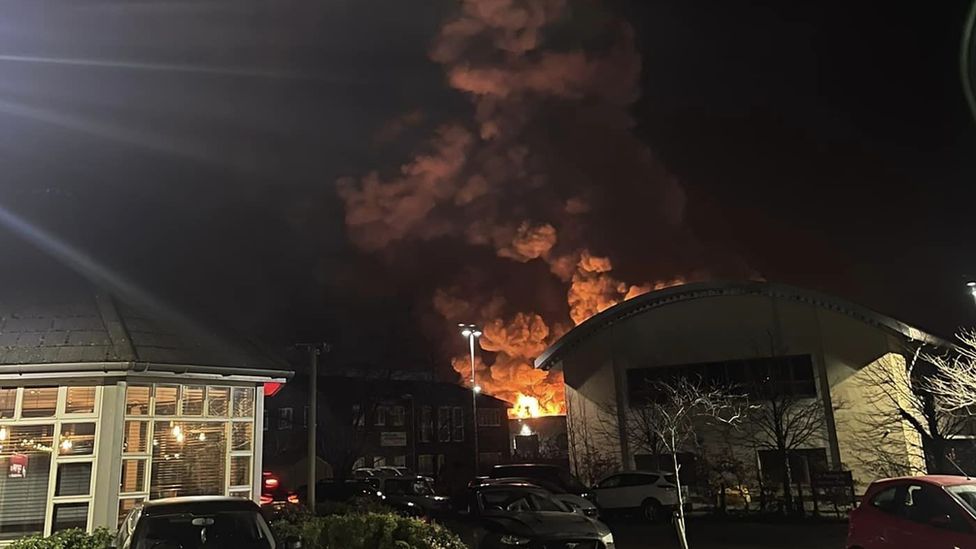 Fire at Bridgend Industrial Estate