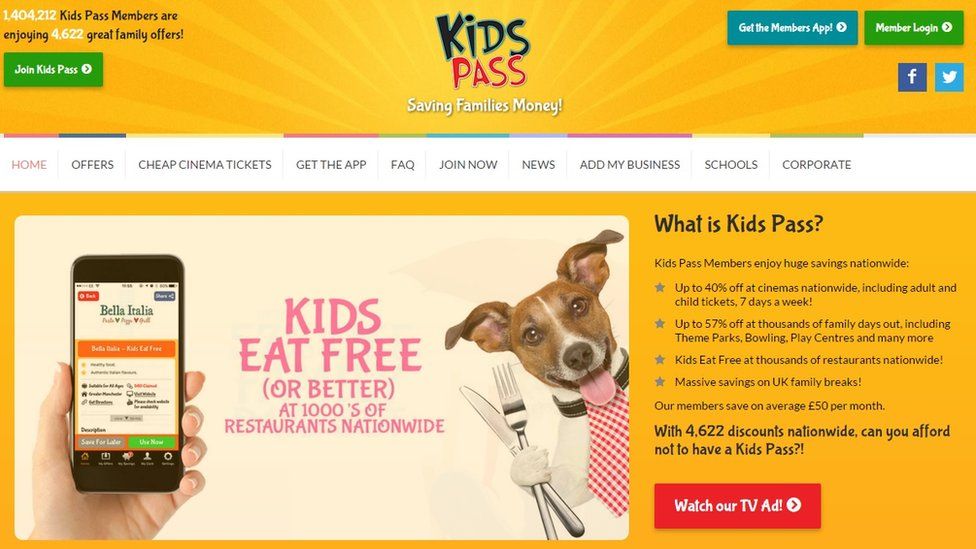 Kids Pass website