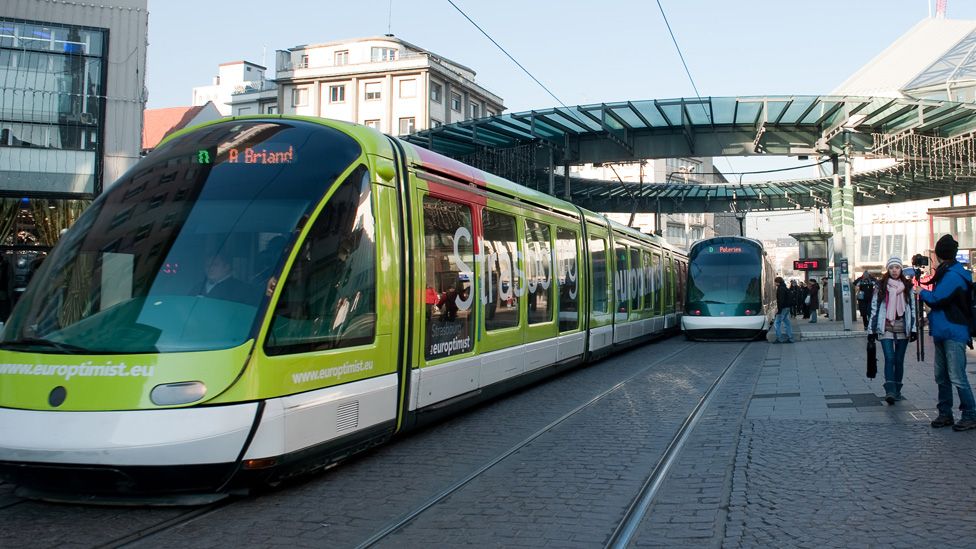 Strasbourg tram operated by Keolis
