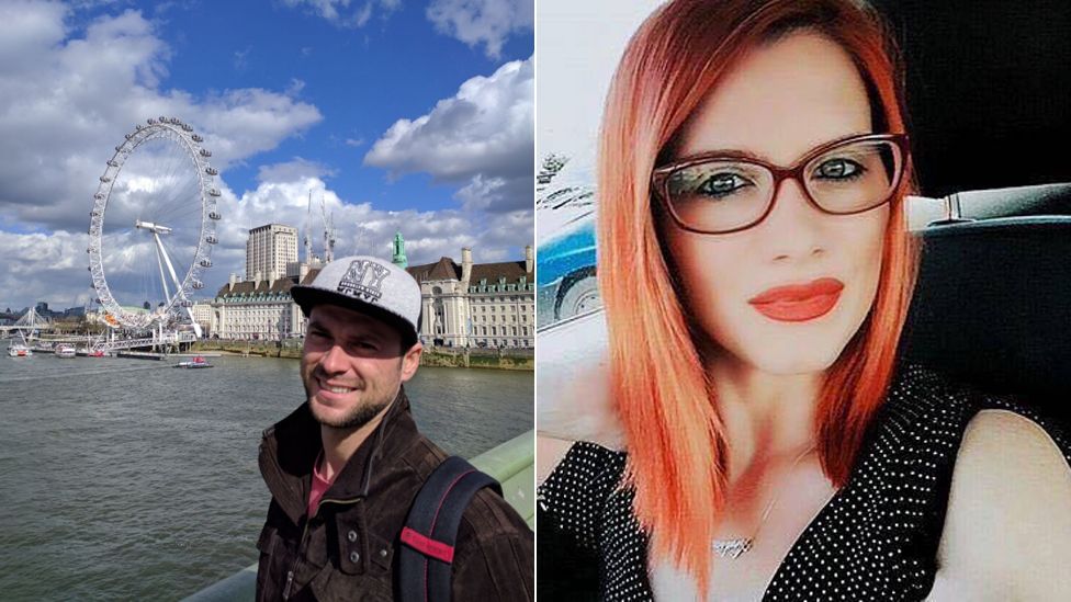 Photo of Andrei Burnaz taken on Westminster Bridge on 21 March 2017, Undated picture of Andreea Cristea taken in Romania