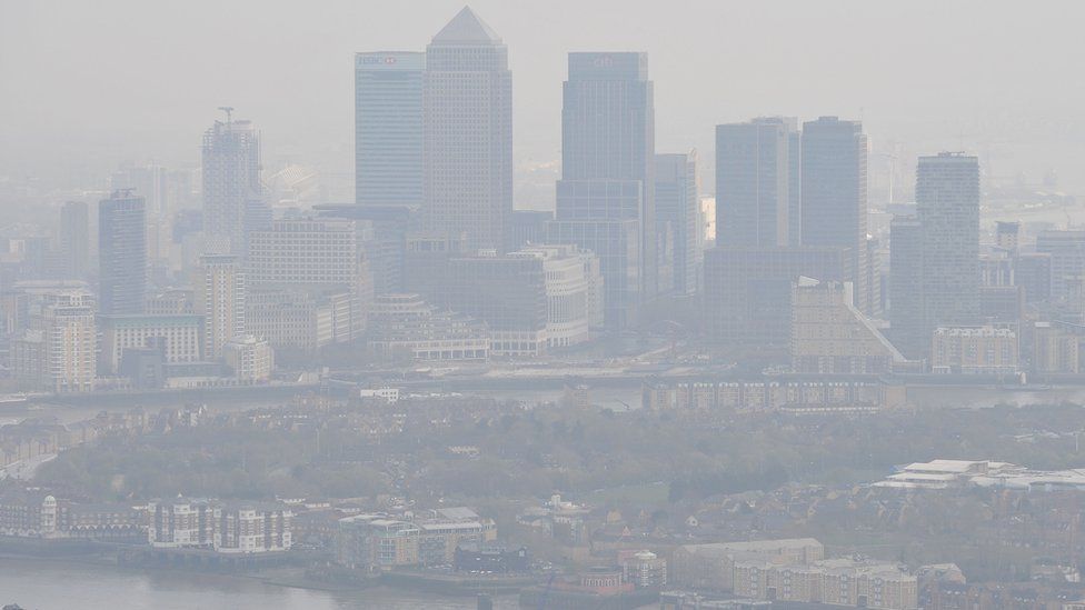 Smog over London in 2015