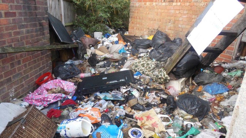Slough flat closed down after faecesthrowing tenants trash home BBC News
