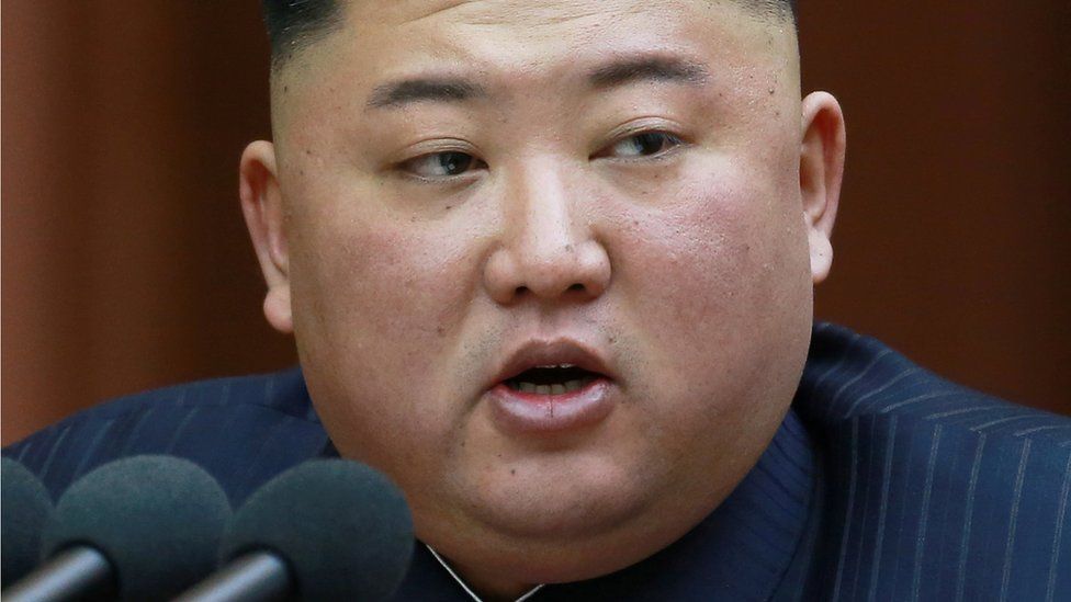 Close-in shot of Kim Jong-Un