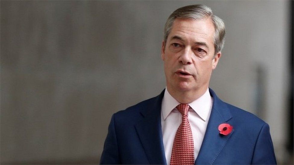 Nigel Farage Brexit Party To Focus On Fighting Lockdown Bbc News