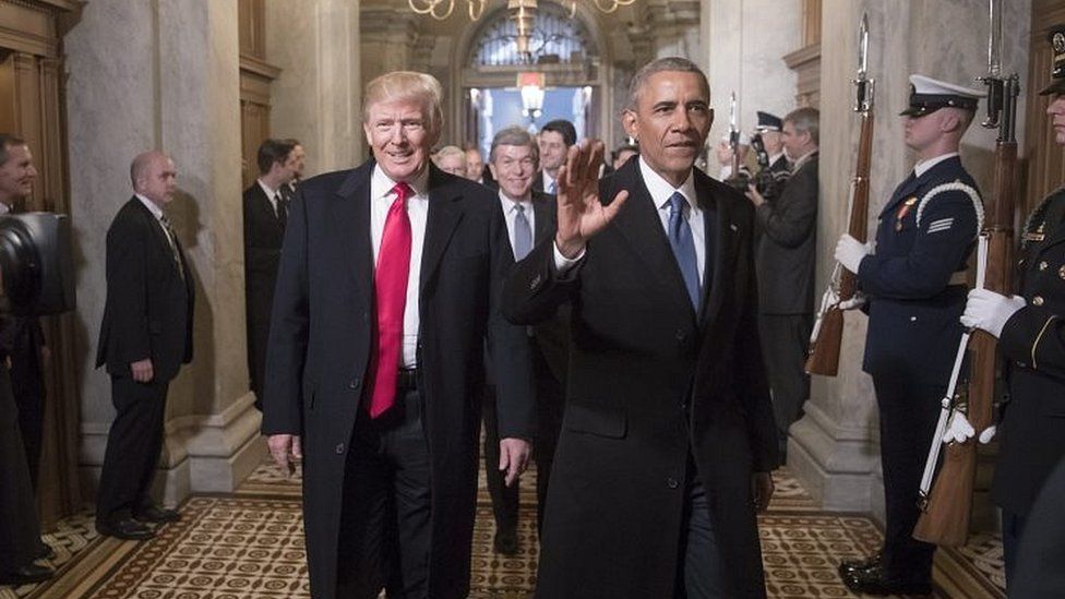 Donald Trump and Barack Obama