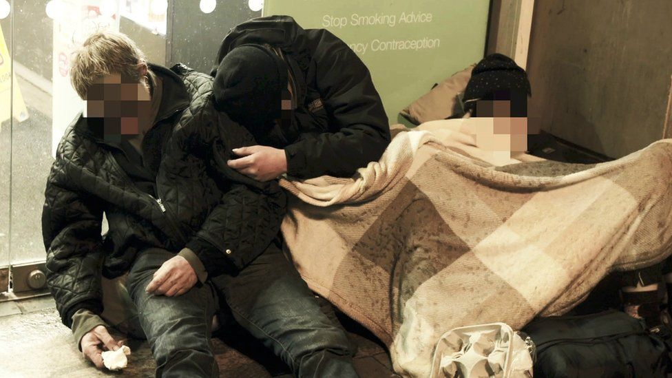 Rough sleepers in Manchester