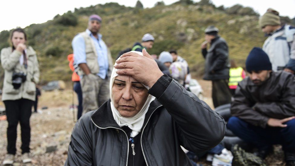 Syrian refugees in Lesbos