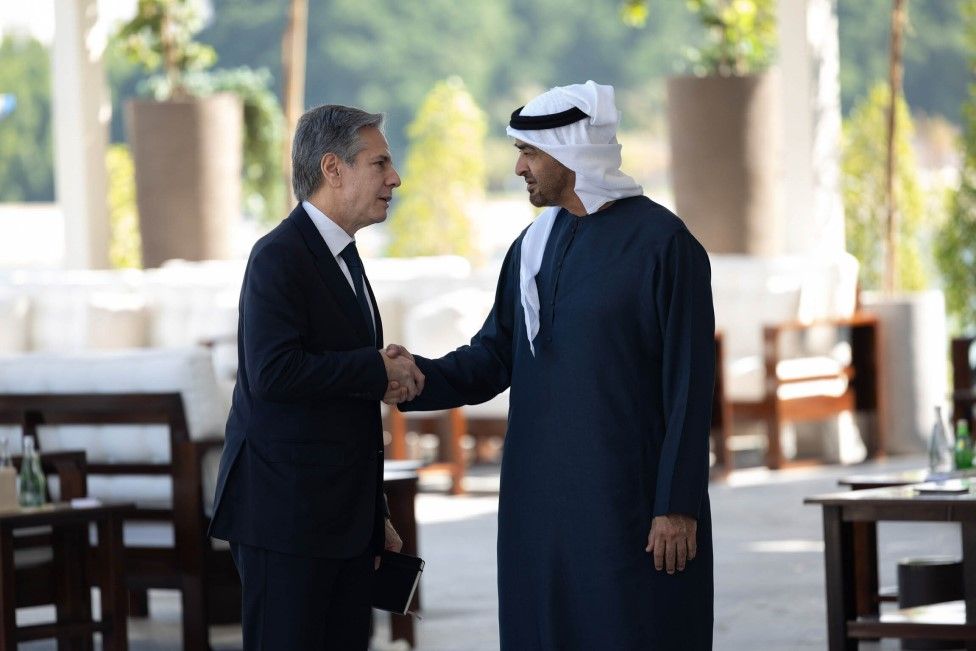 Antony Blinken meets President Sheikh Mohammed bin Zayed Al Nahyan