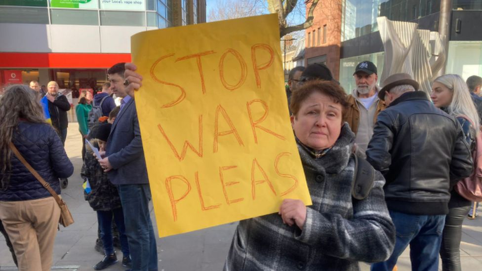 Protester in Swindon